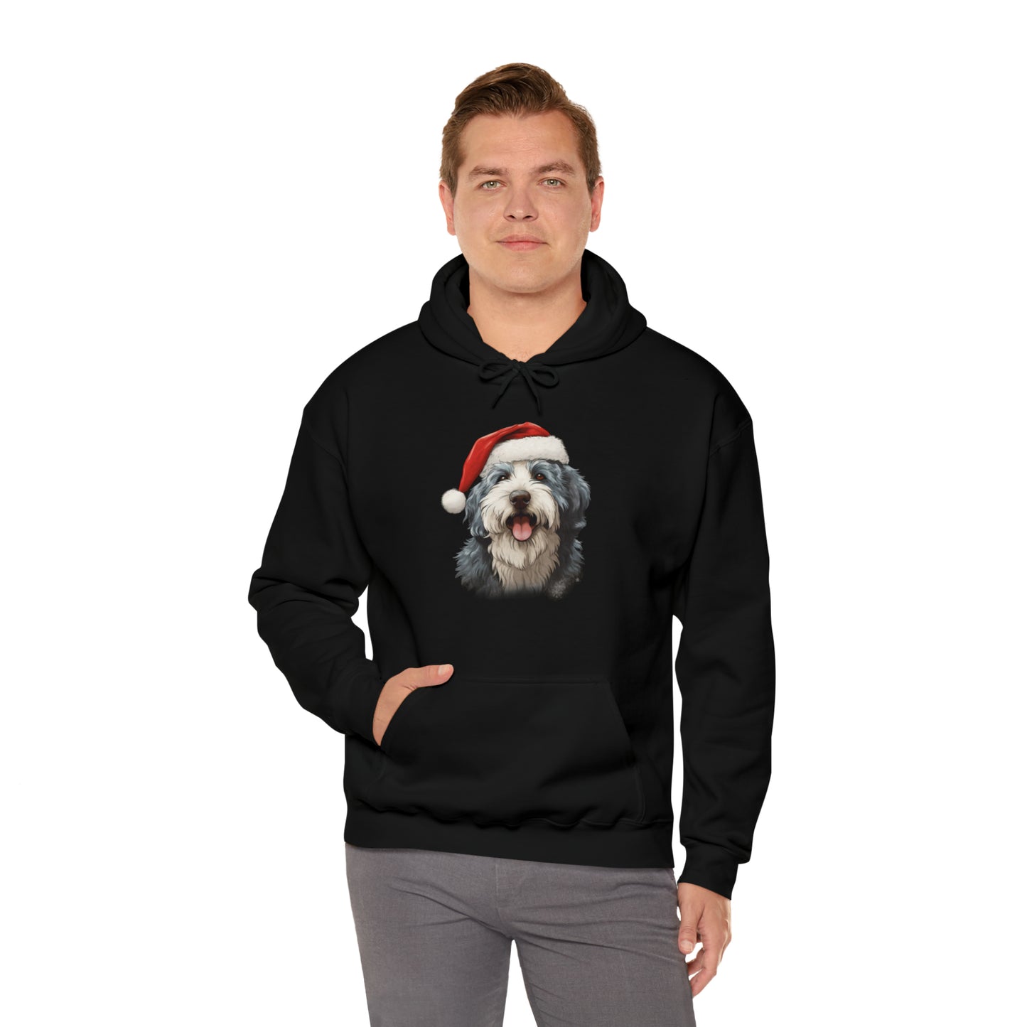 Santa Sheepdog Unisex Heavy Blend™ Hooded Sweatshirt