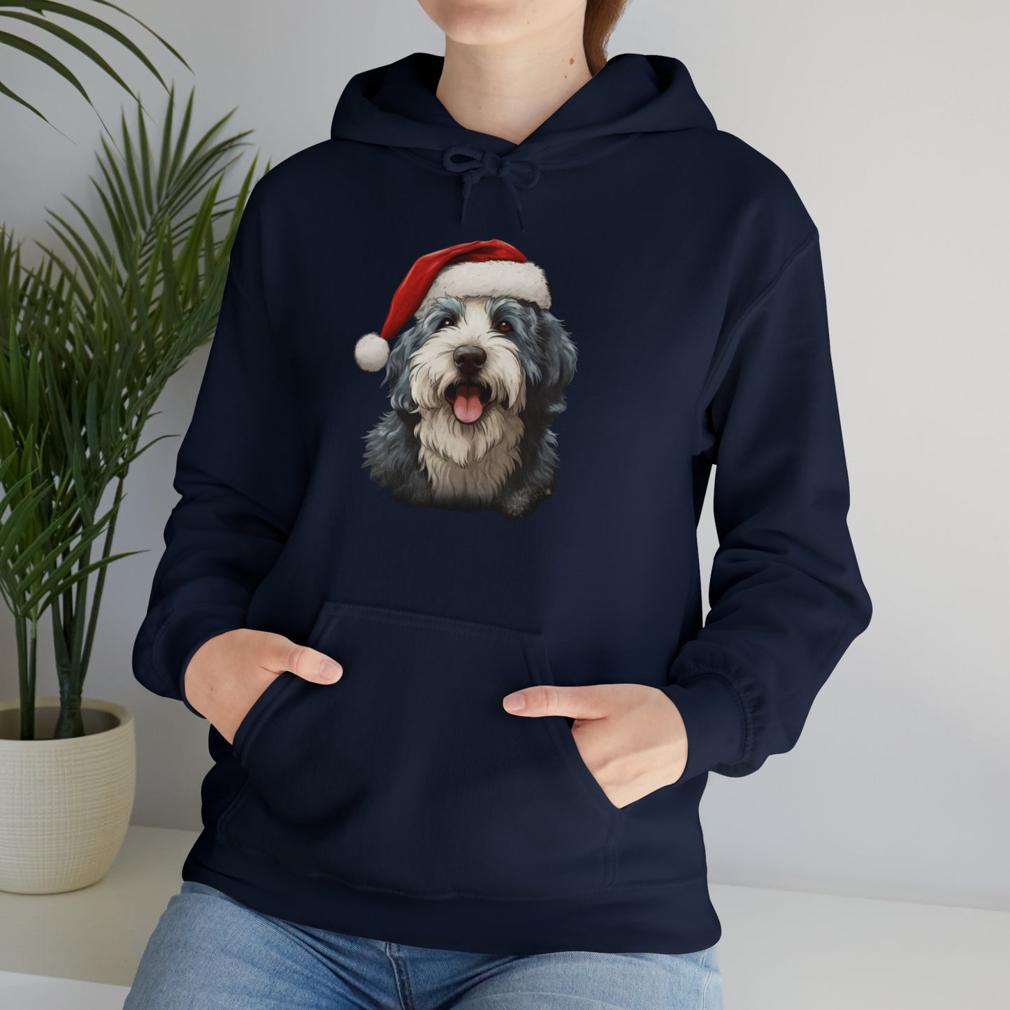 Santa Sheepdog Unisex Heavy Blend™ Hooded Sweatshirt