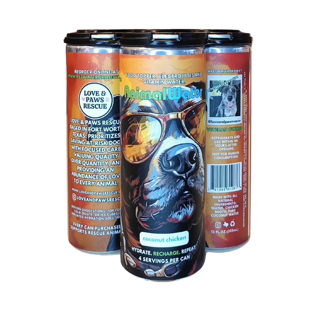 Front Shot Lady Woof Hydration for Dogs 12-Pack Coconut Chicken